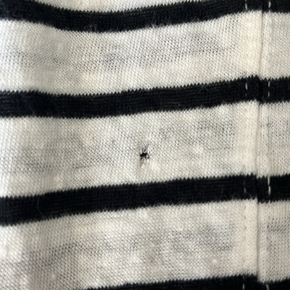 Spaghetti strap black and white striped chaser tank - Picture 4 of 5